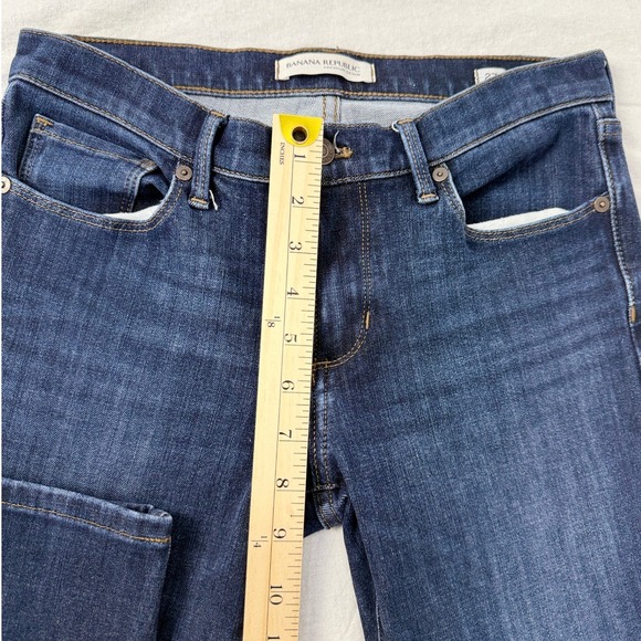 Banana Republic Skinny Ankle Jeans Dark Wash Premium Denim Women's Size 27 - Picture 6 of 14